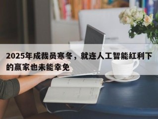 2025年成裁员寒冬，就连人工智能红利下的赢家也未能幸免
